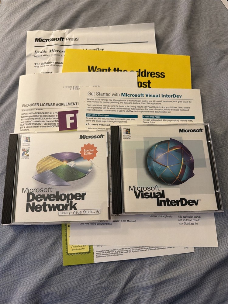Microsoft Visual InterDev – Promotional Sample w/ Developer Network – Free Ship!