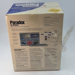 Borland Paradox 1.0, Windows, sealed 3.5″ disks, 1990s, relational database