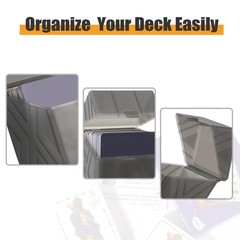 RHCOM Trading Card Case kit with 12 Deck Boxes for 2200+Cards Card Game Organize