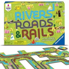 Ravensburger Rivers, Roads and Rails – Innovative Matching Game for Kids | Encou