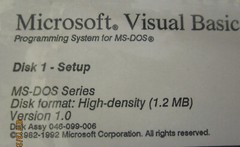 Microsoft Visual Basic Standard Edition DOS Version 1 5.25″ floppys NOS