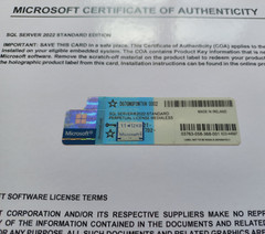 Microsoft SQL Server 2022 Standard 24 Core unlimited User CALs CoA DG7GMGF0M7XW