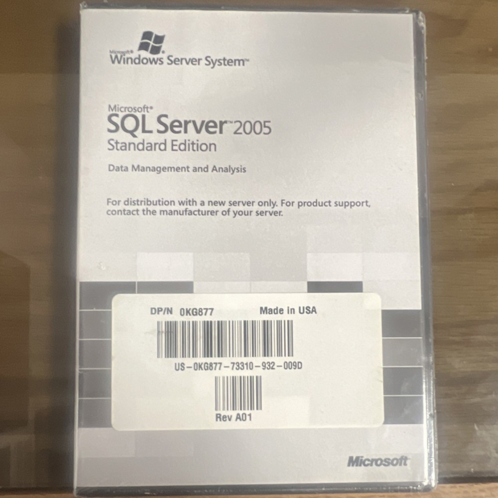 Microsoft SQL Server 2005 Standard Edition CD Windows Database English