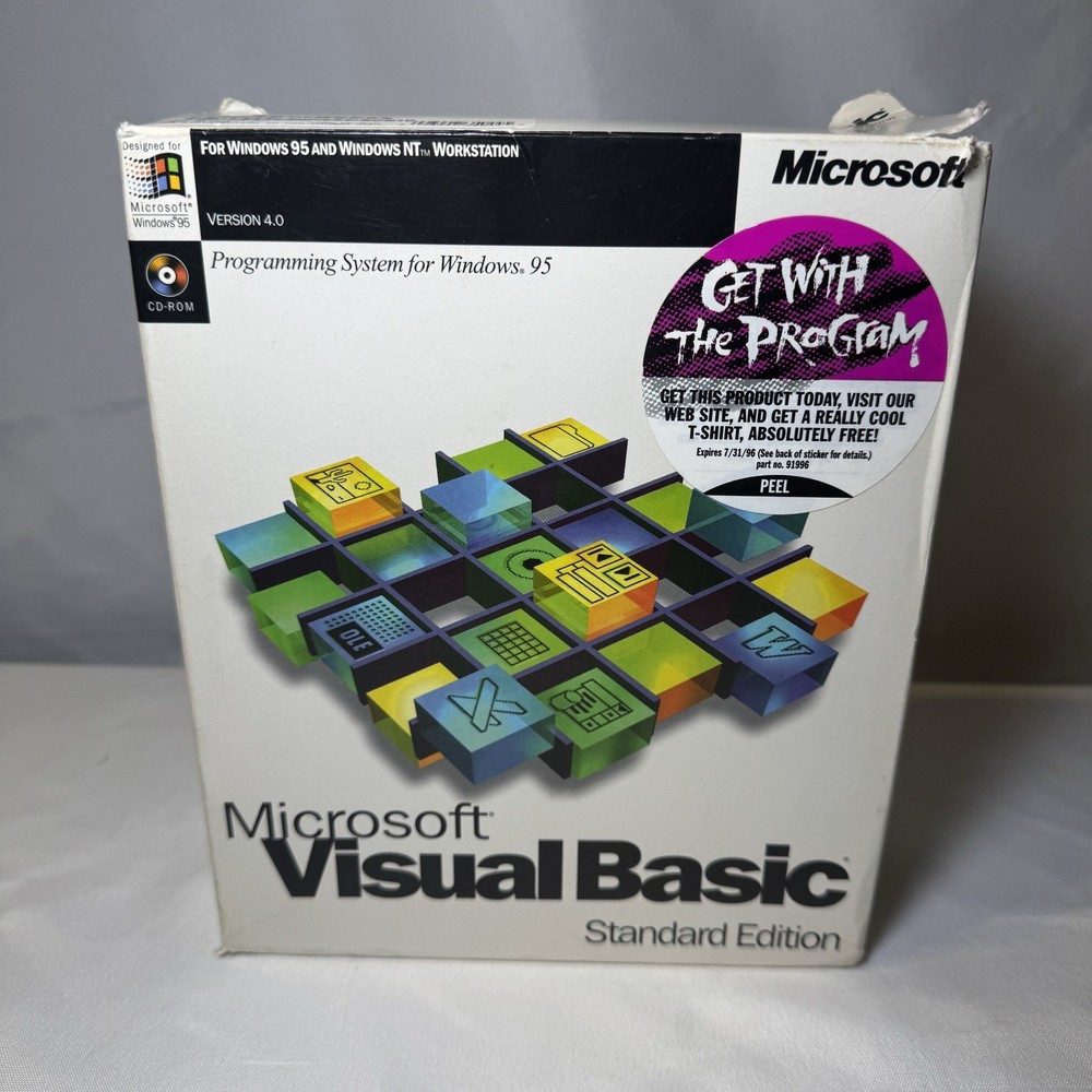 Microsoft Visual Basic Standard Edition Version 4.0 used complete Win 95 1996