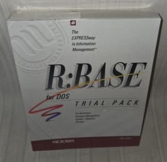 R:BASE for DOS R Base RBase Trial Pack V7 5.25″ Disk Microrim RETAIL BOX Retro