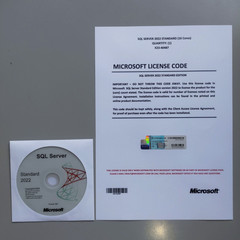SQL Server 2022 Standard 16 Core License & DVD Unlimited CALs – Retail NEW