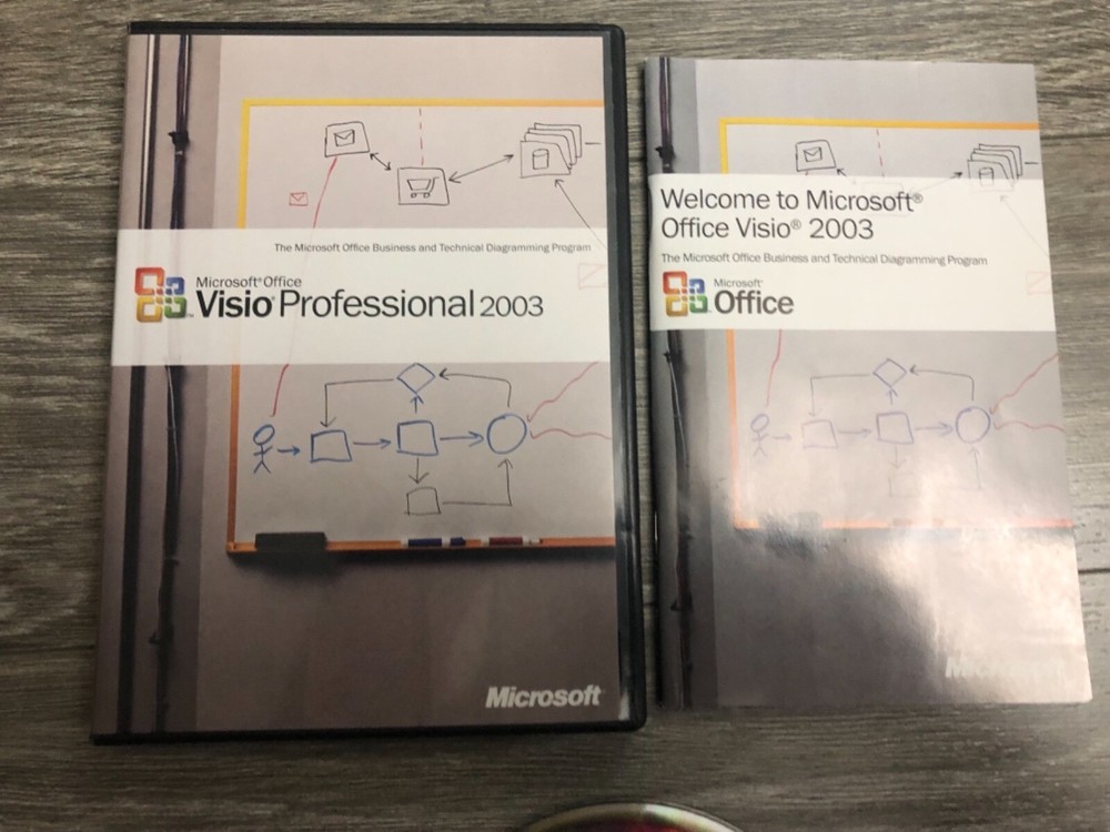 Microsoft Office Visio Professional 2003 FULL RETAIL VERSION Used X09-56598