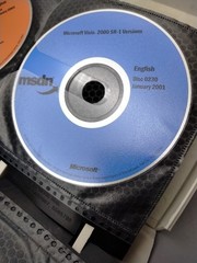 MSDN Software CD’s Microsoft Windows 2000 server, Visual Studio Office Jan 2001