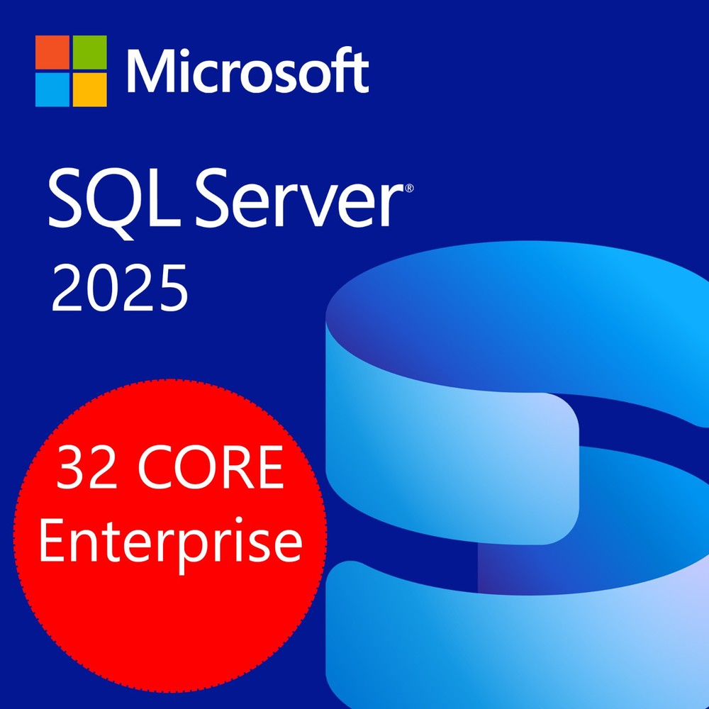 SQL Server 2025 Enterprise 32 Core Edition Unlimited User CALs Genuine Authentic