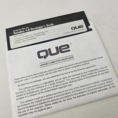 QUE Paradox 4.0 Developer’s Guide Program Files 5.25″ Floppy Disk Software 1992