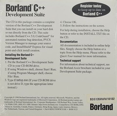 Borland C++ Development Suite Ver.5 Windows 95 NT 3.1 DOS BDS1350WW35180 BOR9123