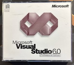 Vintage Microsoft Visual Studio 6.0 Professional Edition (3) CDs, w/ cd key