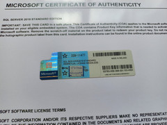 SQL Server 2019 STANDARD 48 Core License, unlimited User CALs CoA Genuine Label