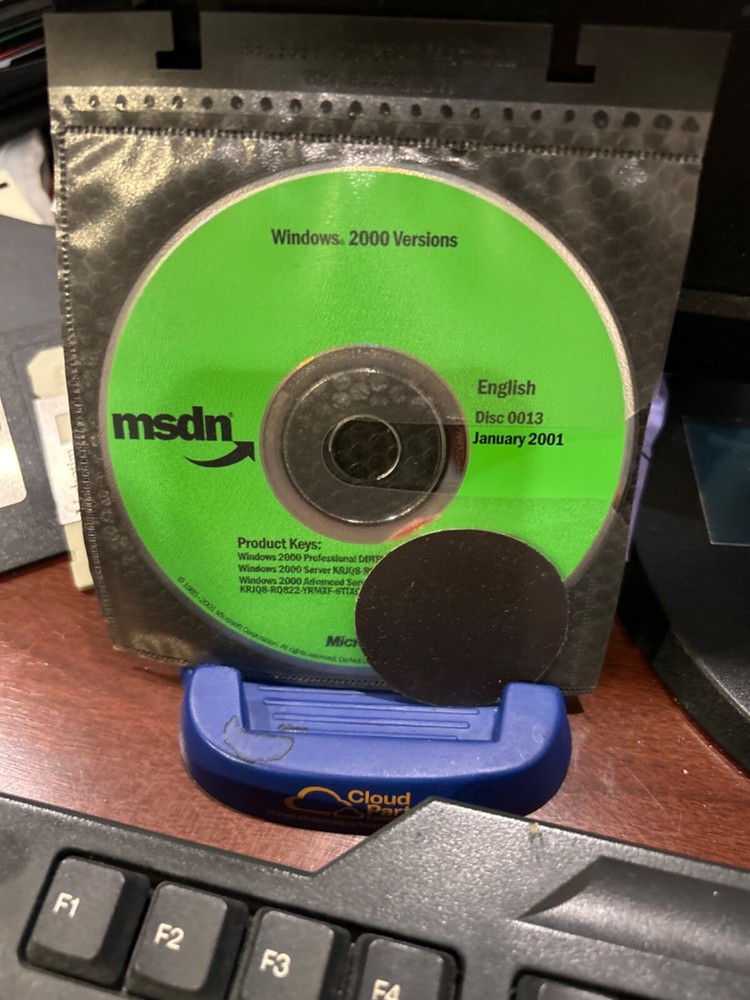 BRAND NEW MSDN Microsoft Windows 2000 Versions + Keys. Adv Server, Server, Pro