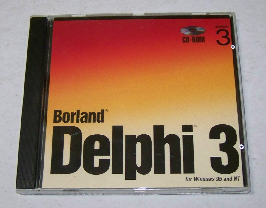 Borland Delphi Full Version 3 Windows 95 / NT CD-ROM HDB1330WW10180
