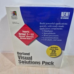 Borland Visual Solutions Pack Windows 3.5 HD Disks Vintage Software New Sealed